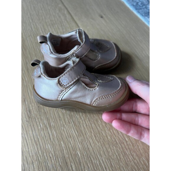 Stride Rite 360 Girl's Mariella Rose Gold Mary Jane Slip On Baby Shoes size 3m 3 - Picture 5 of 10